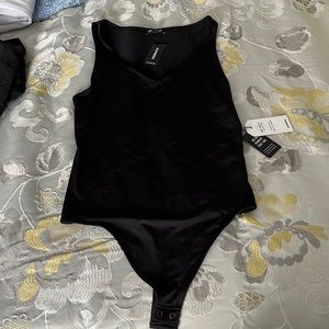 Express black thong bodysuit